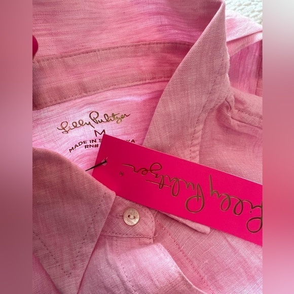 Lilly Pulitzer Sea View Linen Button Down Top NWT - Picture 15 of 16